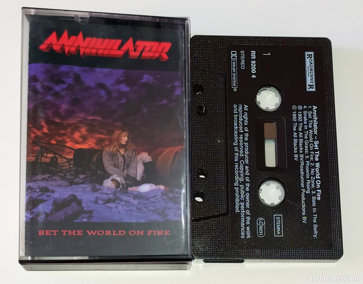 Casetes antiguos: CASSETTE ANNIHILATOR - SET THE WORLD ON FIRE - Foto 1