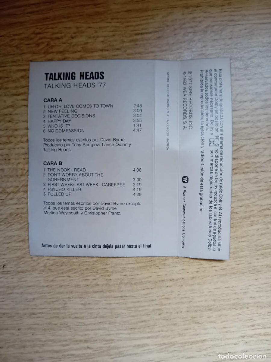 Casetes antiguos: Talking Heads 77 a&ntilde;o 1983 - Foto 4