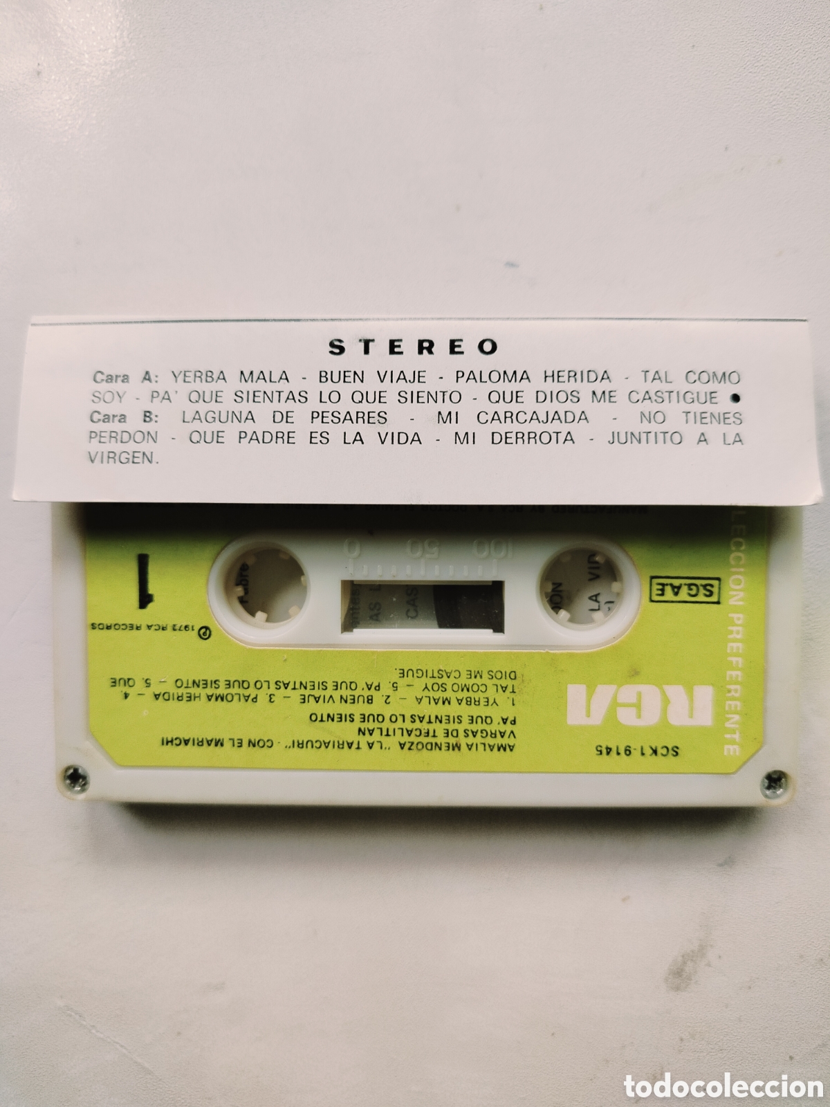 Casetes antiguos: Cassette Amalia Mendoza - Foto 2
