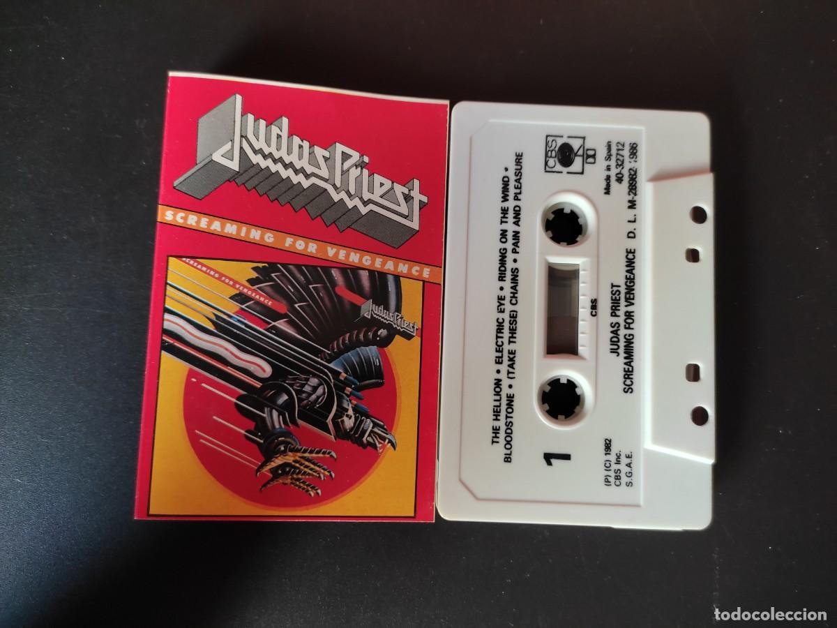 Casetes antiguos: CASSETTE JUDAS PRIEST SCREAMING FOR VENGEANCE - Foto 1