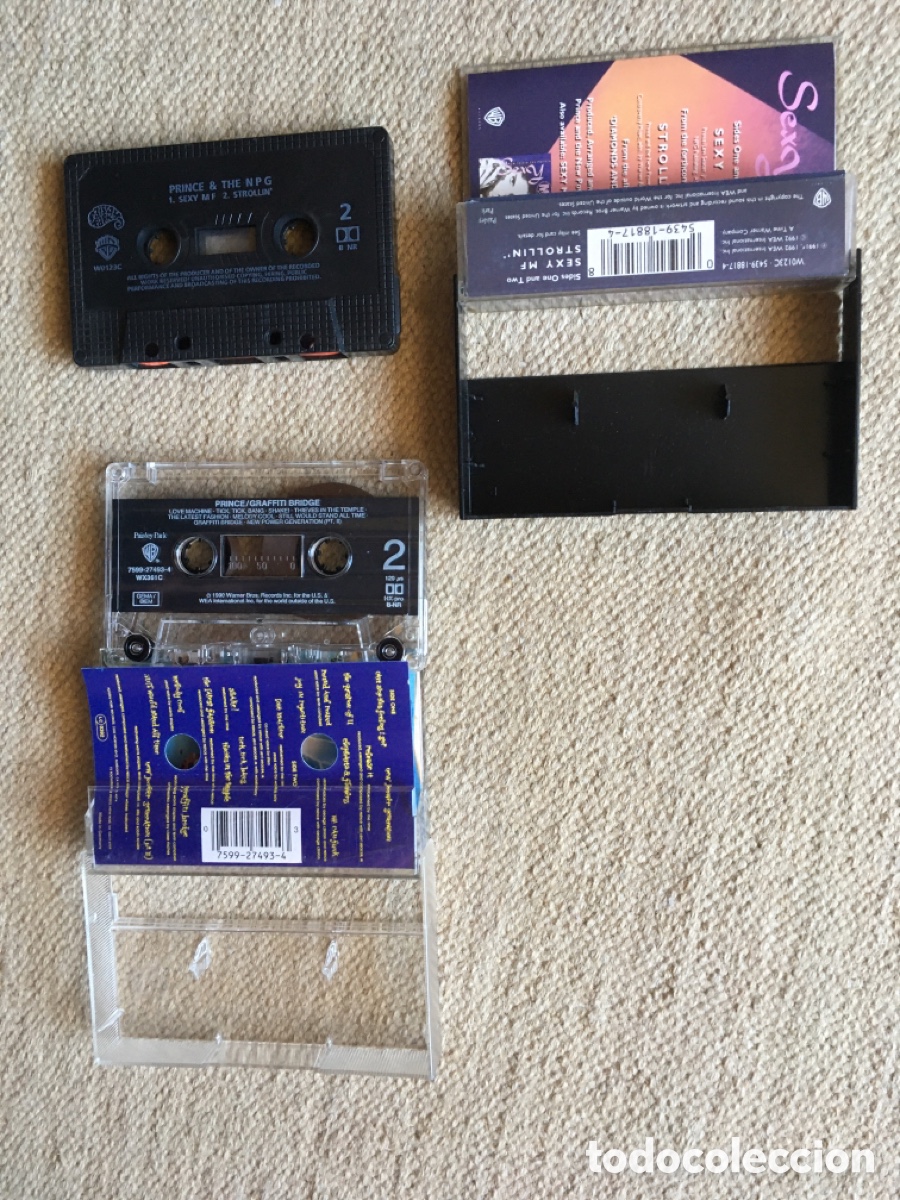 Casetes antiguos: Lote de dos cassettes de Prince - Foto 3