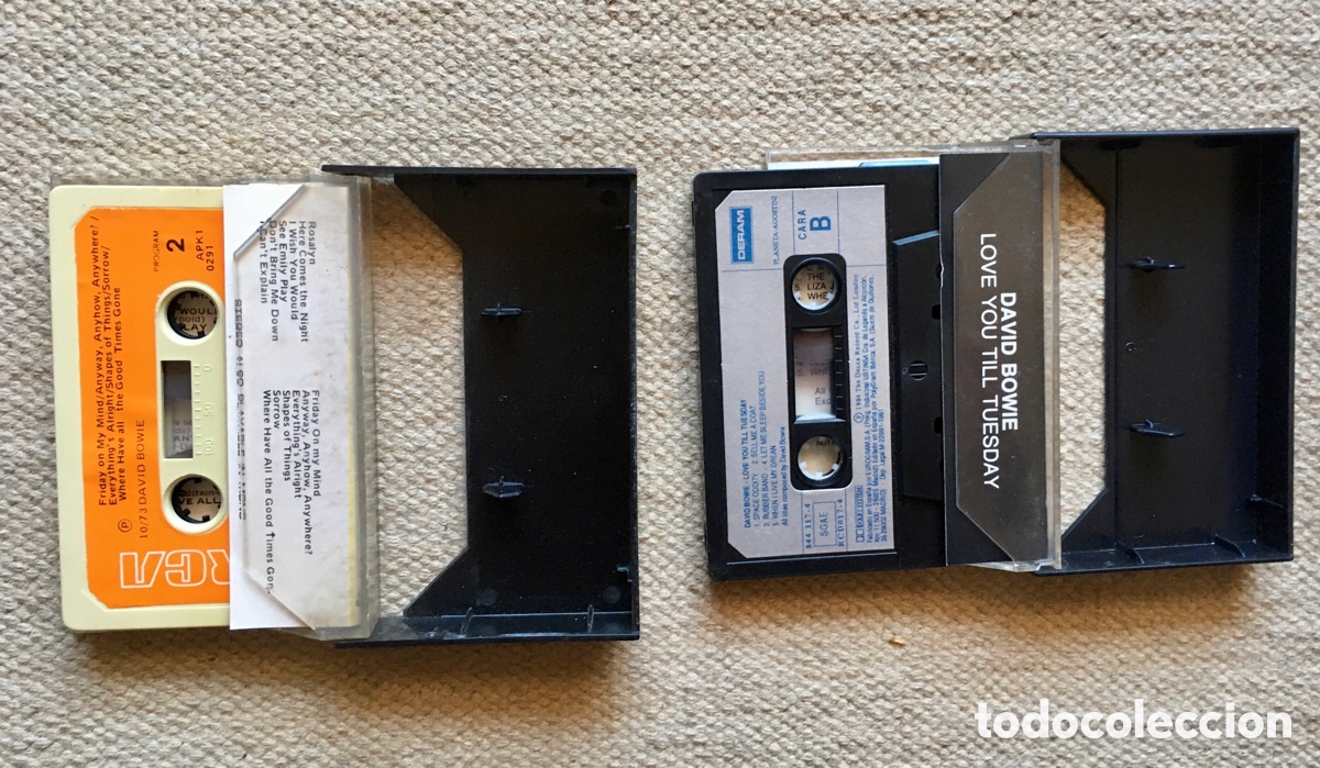 Casetes antiguos: Lote de dos cassettes de David Bowie - Foto 3
