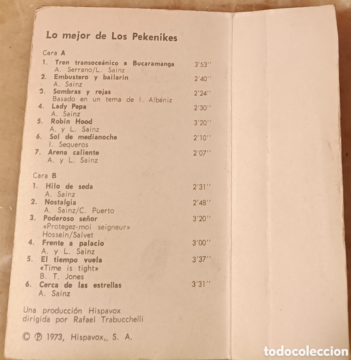 Casetes antiguos: Lo mejor de los Pekenikes - Hispavox - Foto 3