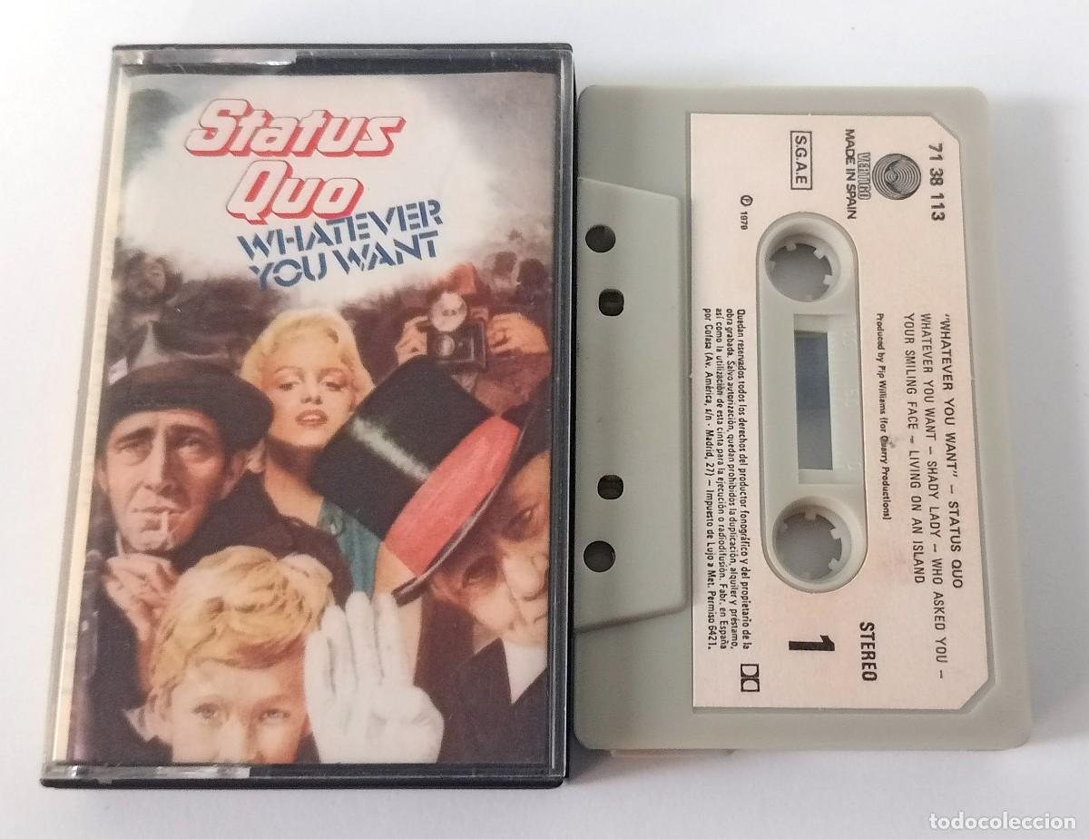 Casetes antiguos: CASSETTE STATUS QUO - WHATEVER YOU WANT - Foto 1