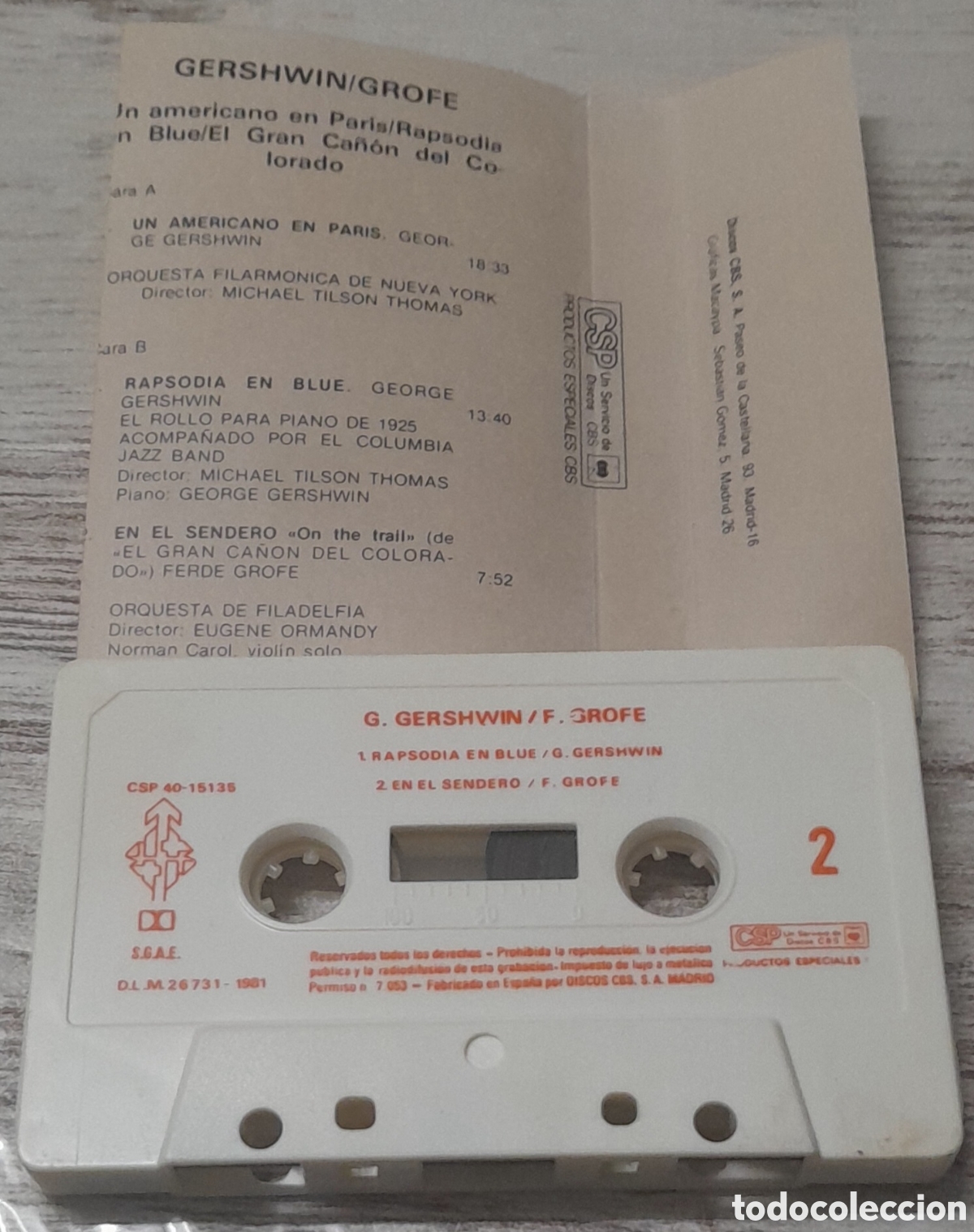 Casetes antiguos: FERDE GROFE - GEORGE GERSHWIN - Foto 2