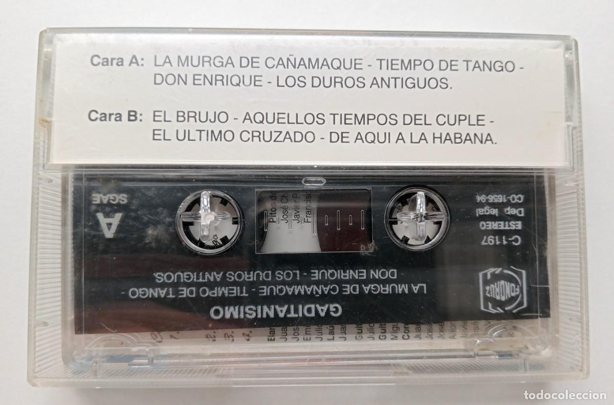 Casetes antiguos: CASSETTE CARNAVAL DE CADIZ - GADITAN&Iacute;SSIMO - Foto 2