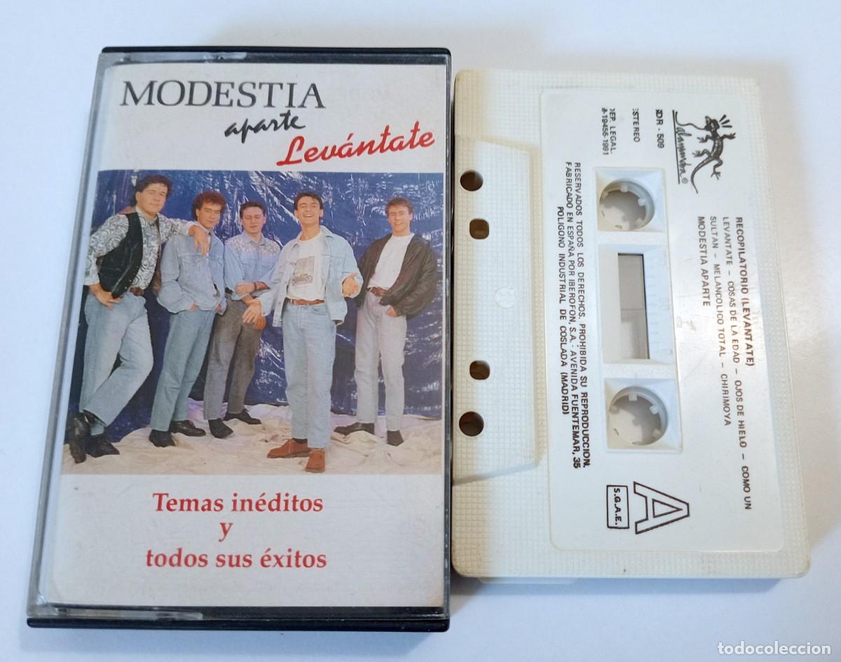 Casetes antiguos: CASSETTE MODESTIA APARTE - LEV&Aacute;NTATE - Foto 1