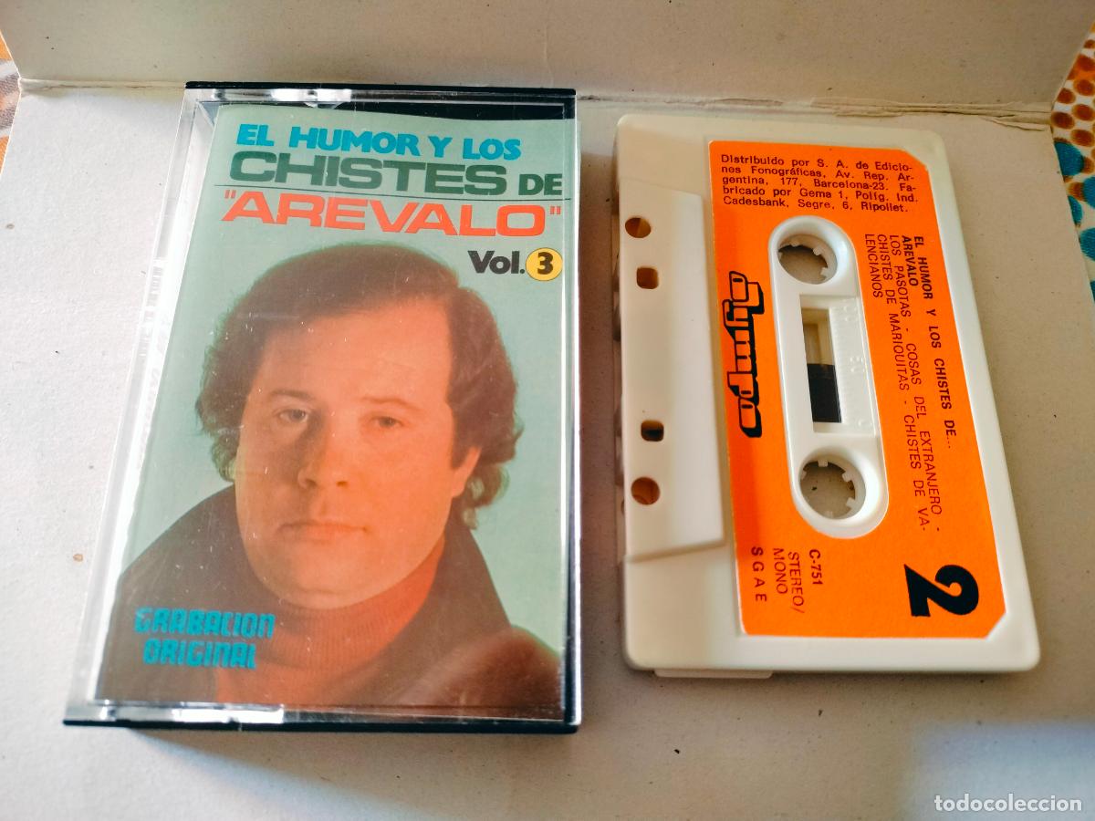 Cassette antiche: ANTIGUA CASETE CASSETTE EL HUMOR Y LOS CHISTES DE AREVALO VOL.3 BUEN ESTADO