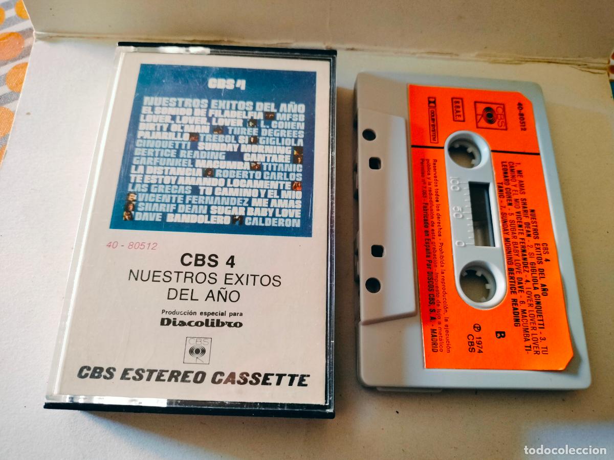 Casetes antiguos: ANTIGUA CASETE CASSETTE CBS 4 NUESTROS EXITOS DEL A&Ntilde;O BUEN ESTADO