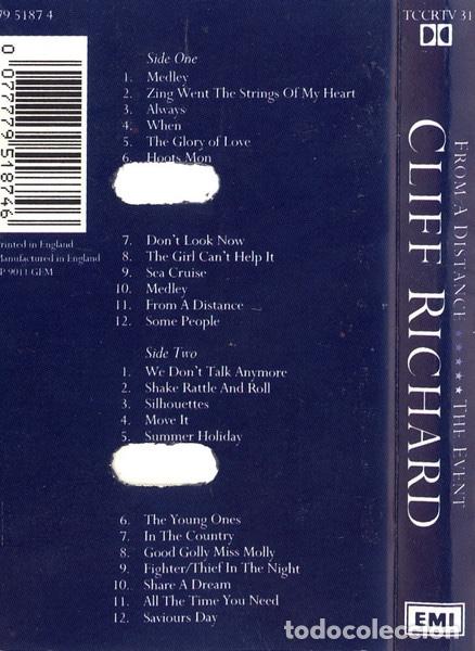 Casetes antiguos: Cliff Richard -From A Distance The Event- - Foto 2