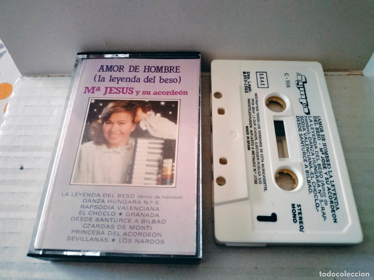 Cassette antiche: ANTIGUA CASETE CASSETTE MARIA JESUS Y SU ACORDEON AMOR DE HOMBRE BUEN ESTADO