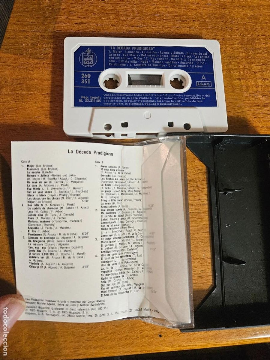 Casetes antiguos: LA D&Eacute;CADA PRODIGIOSA - Ed Hispavox 1985 - Foto 4