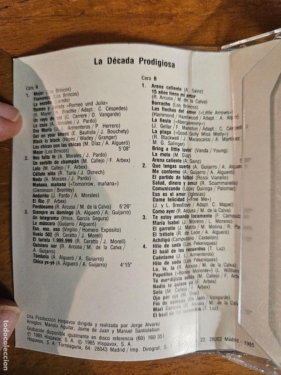 Casetes antiguos: LA D&Eacute;CADA PRODIGIOSA - Ed Hispavox 1985 - Foto 6