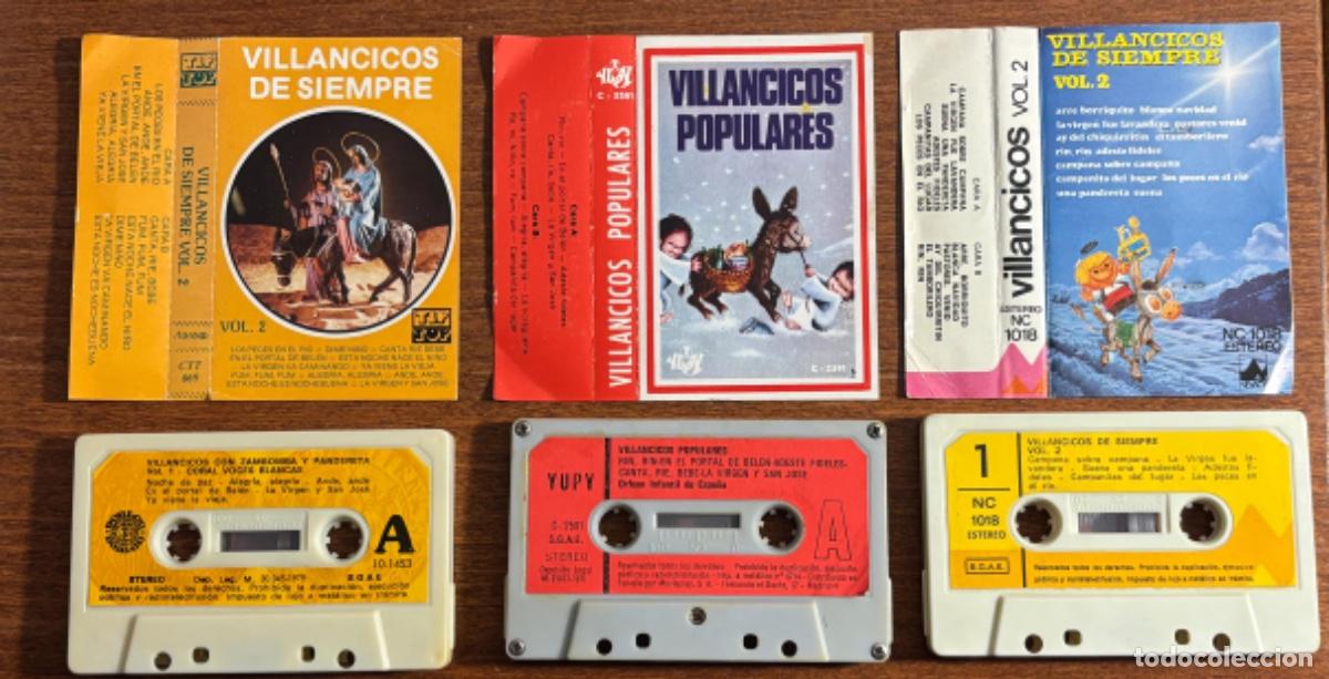 Casetes antiguos: 3 CASETE D - VILLANCICOS DE SIEMPRE POPULARES Cassette (Lote Barato. Ver descripci&oacute;n)