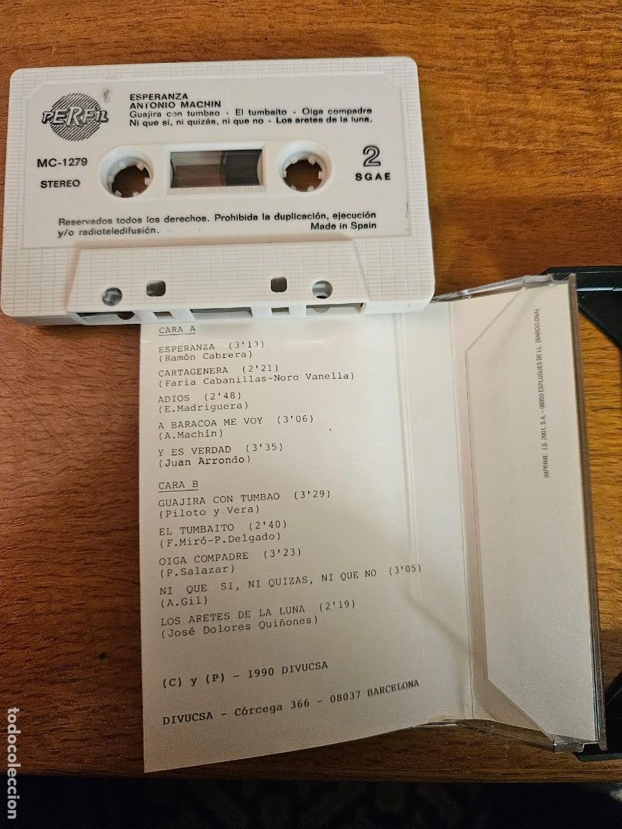 Casetes antiguos: ANTONIO MACH&Iacute;N - Esperanza - ed 1990 - Foto 5