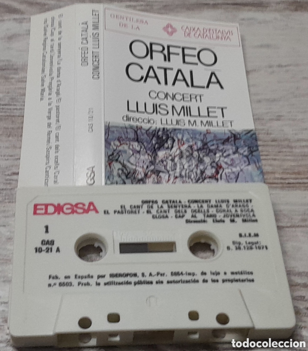 Casetes antiguos: ORFE&Oacute; CATAL&Agrave; - CONCERT LLUIS MILLET - Foto 1