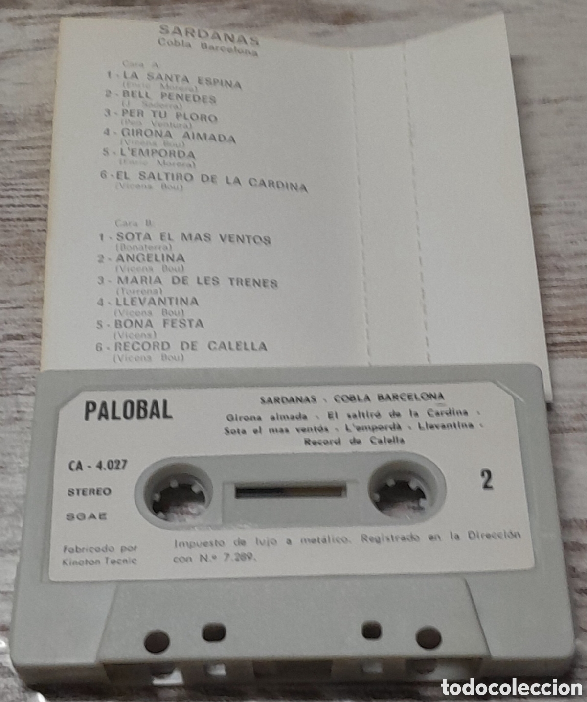 Casetes antiguos: SARDANAS - COBLA BARCELONA - Foto 2