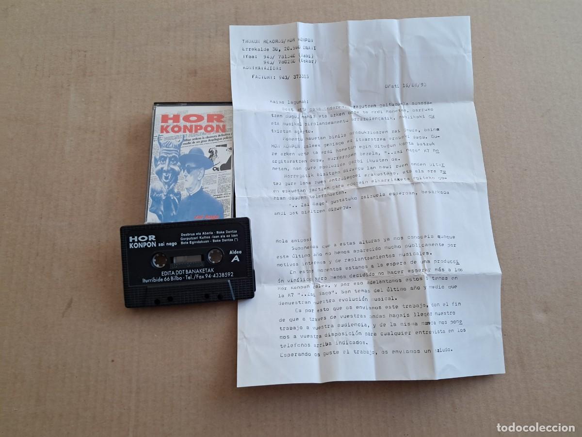 Casetes antiguos: HOR KONPON - ZAI NAGO CASETE 1993 + HOJA PROMOCIONAL PUNK ROCK