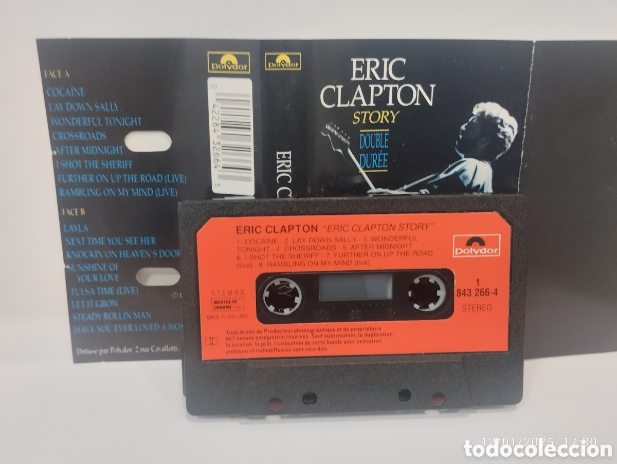 Casetes antiguos: CINTA CASSETTE ERIC CLAPTON STORY ORIGINAL POLYDOR - Foto 5