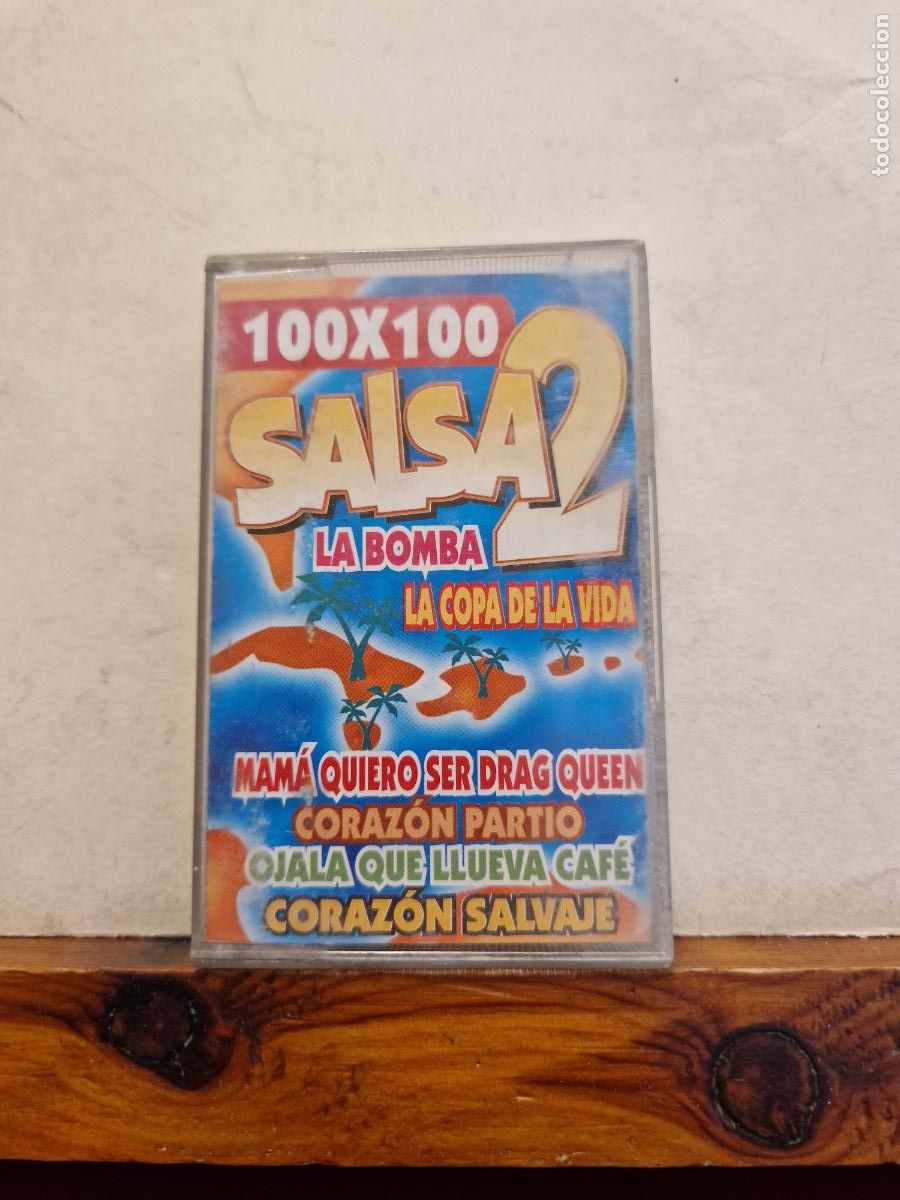 Casetes antiguos: CASETE. SALSA 100X100. LA BOMBA. LA COPA DE LA VIDA. - Foto 1