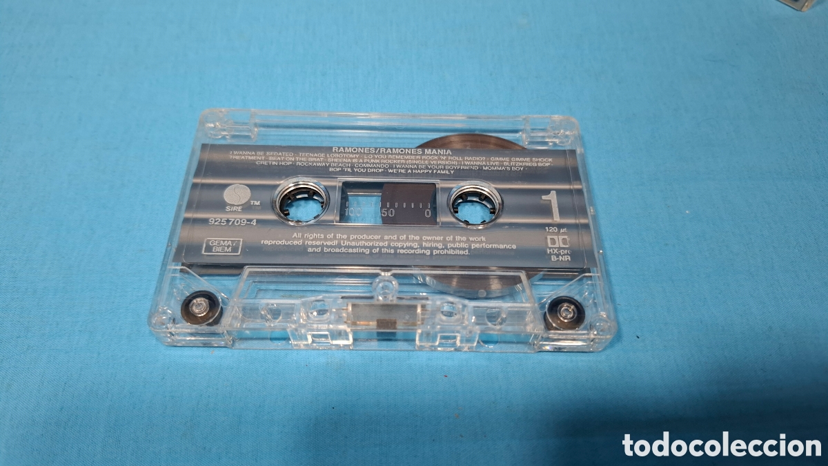 Casetes antiguos: CASSETTE RAMONES - MAN&Iacute;A - Foto 2