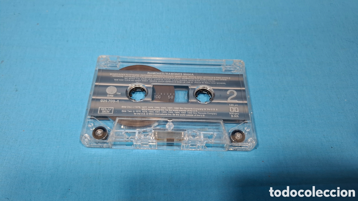 Casetes antiguos: CASSETTE RAMONES - MAN&Iacute;A - Foto 3