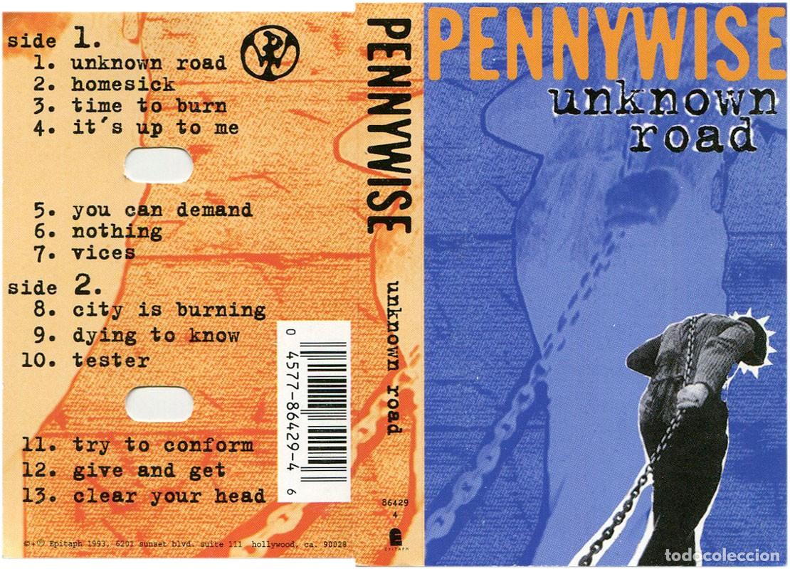 Casetes antiguos: Pennywise - Unknown Road - Cassette US 1993 - Epitaph 86429-4 - Foto 2