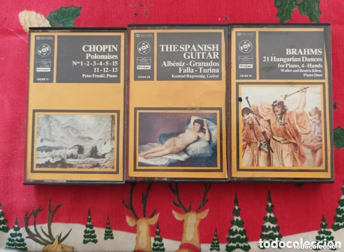 Casetes antiguos: Cintas de Cassette: Chopin polonaises - Thespanish Guitar - Brahms. 1978