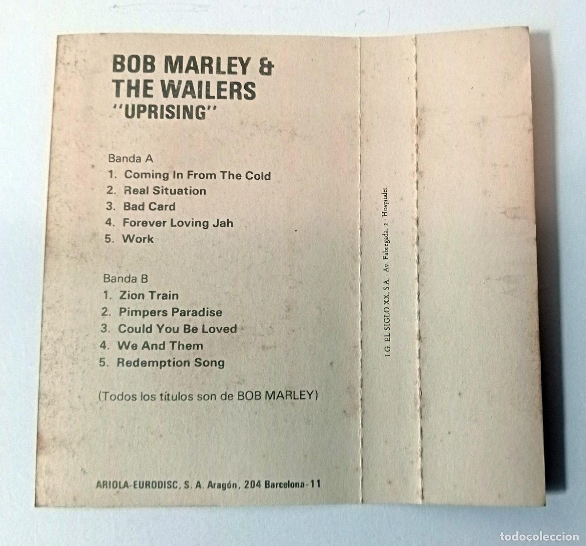 Casetes antiguos: PORTADA CASSETTE BOB MARLEY - UPRISING - Foto 2