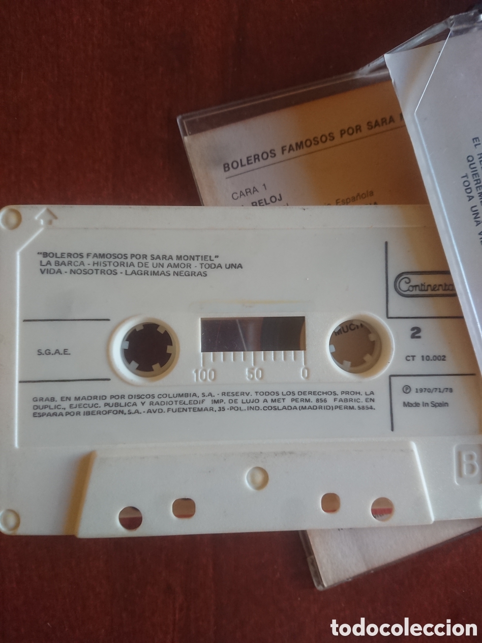 Casetes antiguos: Sara Montiel - Boleros -cassette - Foto 4
