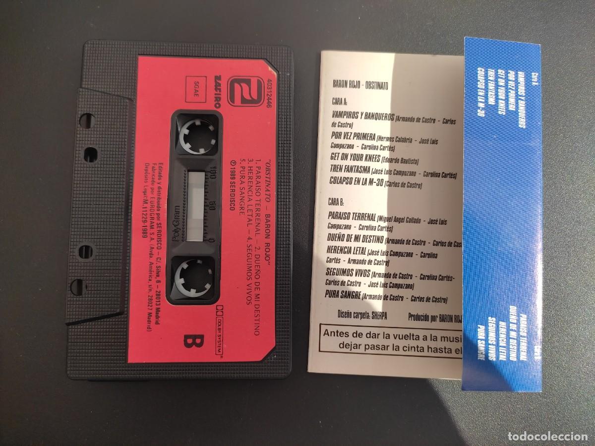 Casetes antiguos: CINTA CASSETTE BAR&Oacute;N ROJO OBSTINATO - Foto 2
