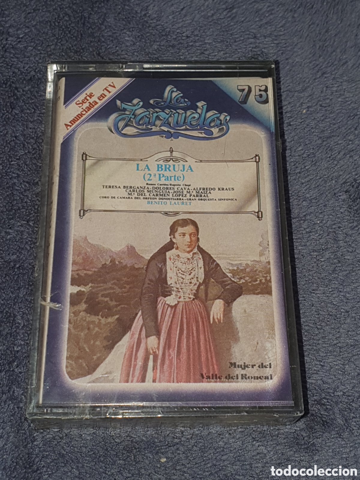 Casetes antiguos: CT2. La Zarzuela 75, La Bruja 2&ordf; Parte, Precintado Original, Sin Estrenar Ni Usar.