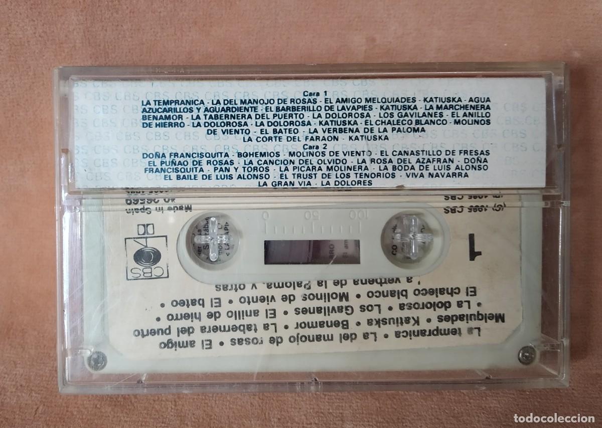 Casetes antiguos: LUIS COBOS - MAS ZARZUELA - CBS 1985 - Foto 3