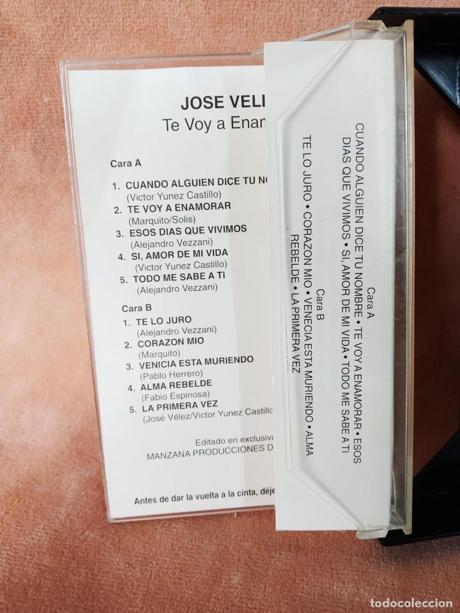 Casetes antiguos: JOS&Eacute; VELEZ. TE VOY A ENAMORAR. SONOISLA. 1991 - Foto 4
