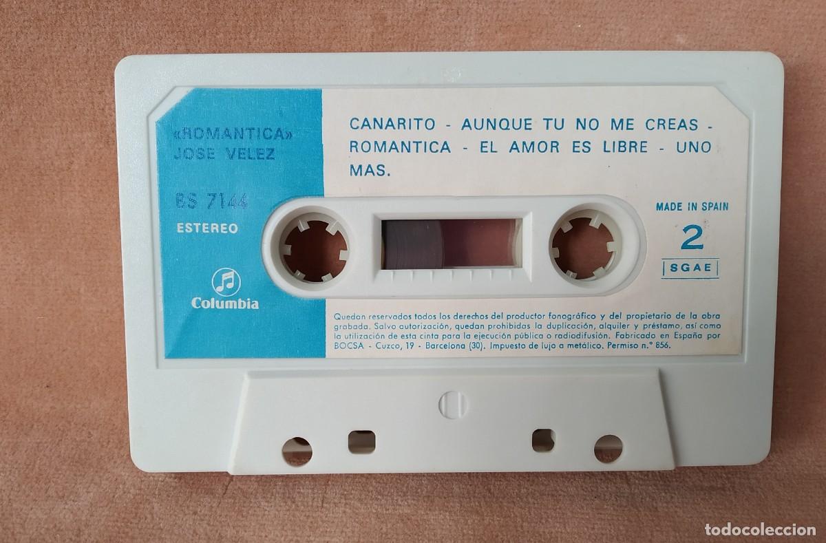 Casetes antiguos: JOSE VELEZ - ROMANTICA - COLUMBIA 1984 - CASETE - Foto 5