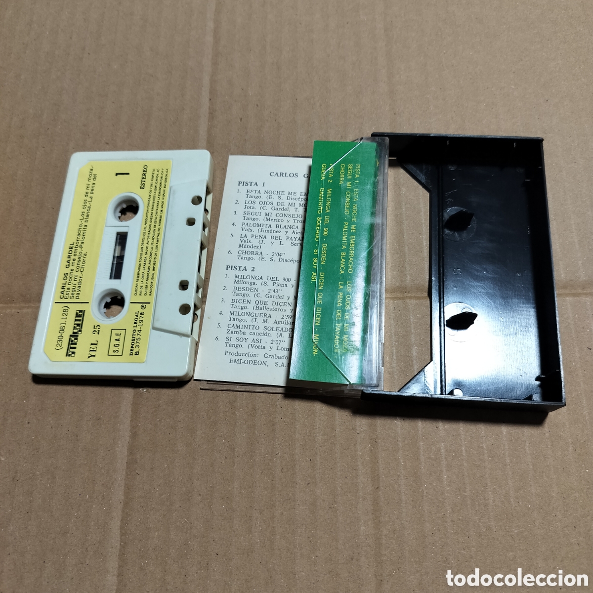 Casetes antiguos: CASETTE 1978 CARLOS GARDEL - Foto 2
