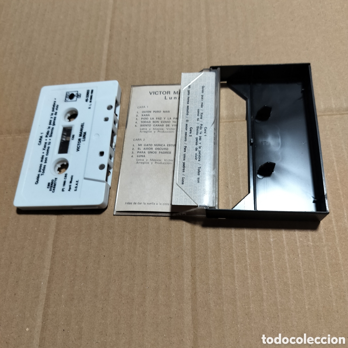 Casetes antiguos: CASETTE 1985 VICTOR MANUEL - LUNA - Foto 2