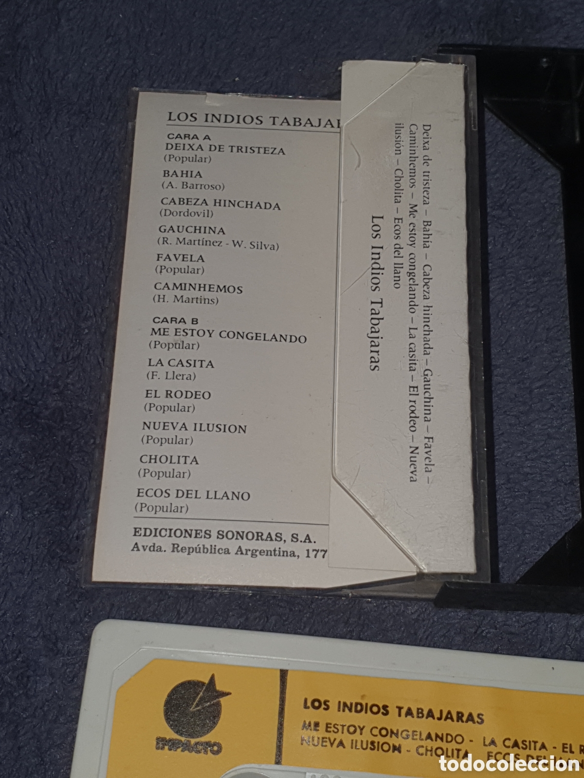 Casetes antiguos: CT4.Cinta, Caset, Los Indios Tabajaras, 1977, De 2&ordf; Mano. - Foto 4