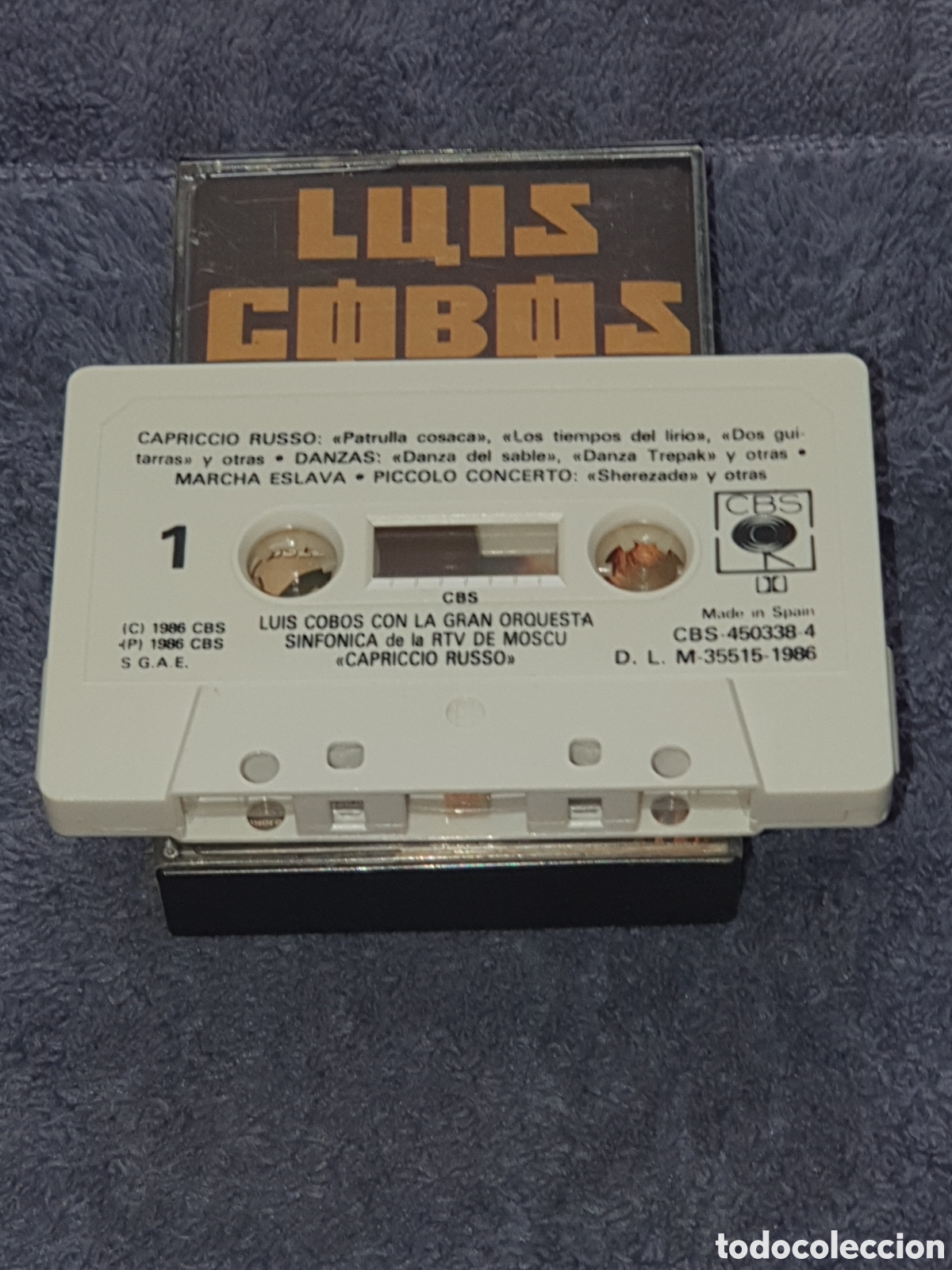Casetes antiguos: CT5. Luis Cobos Capricho Russo, 1986, De 2&ordf; Mano. - Foto 2