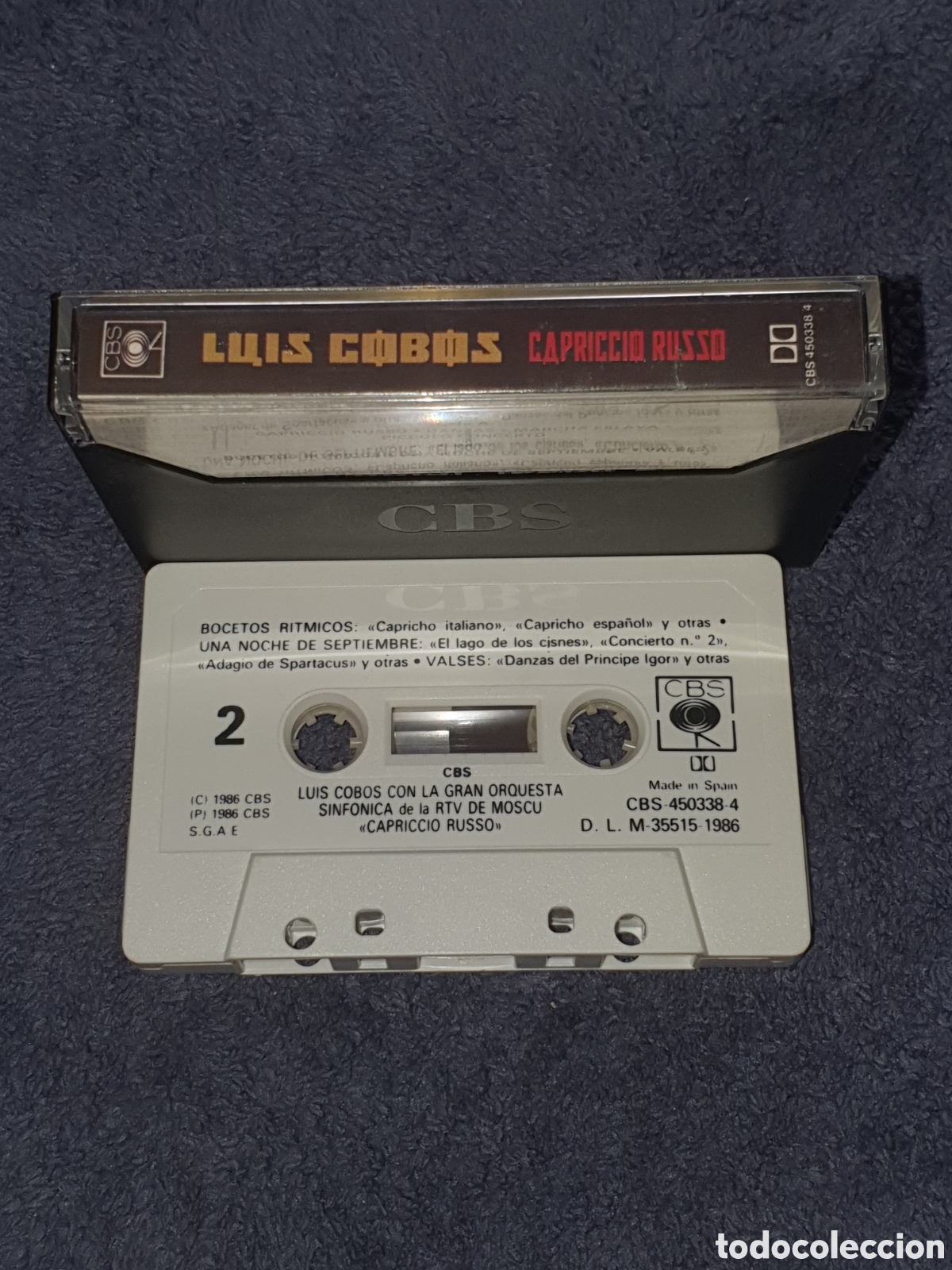 Casetes antiguos: CT5. Luis Cobos Capricho Russo, 1986, De 2&ordf; Mano. - Foto 3