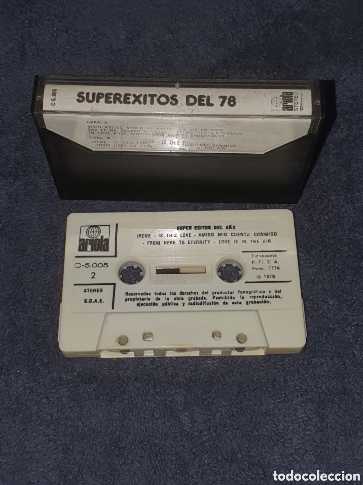 Casetes antiguos: CT5.Cinta, Caset, Super &Eacute;xitos Del 78, De 2&ordf; Mano. - Foto 3