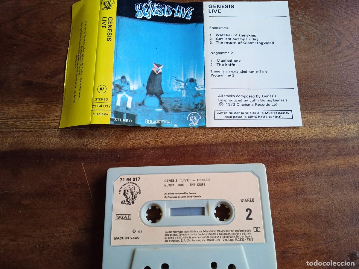 Casetes antiguos: Genesis - Live - Casette original Charisma 1973 - Foto 3