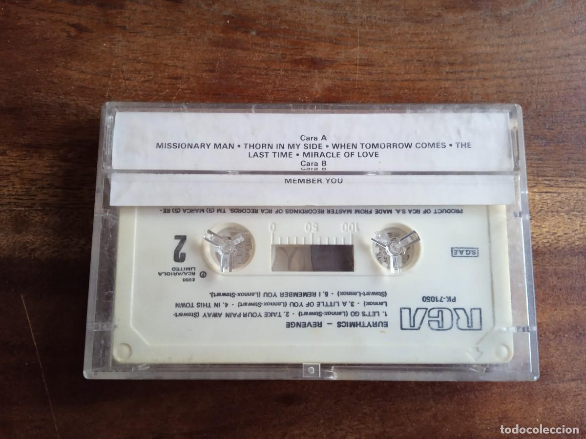 Casetes antiguos: Eurythmics - Revenge - Casette original RCA 1986 - Foto 2