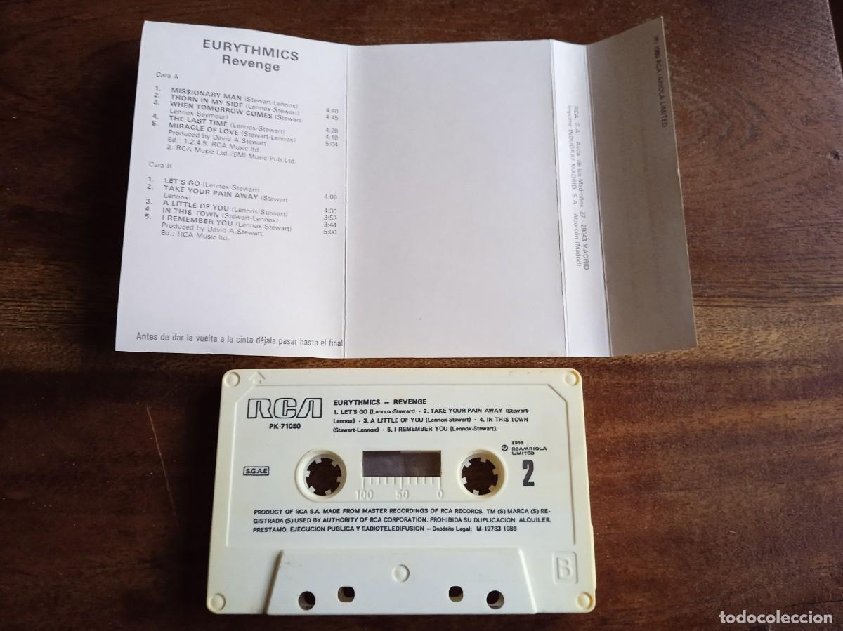 Casetes antiguos: Eurythmics - Revenge - Casette original RCA 1986 - Foto 3