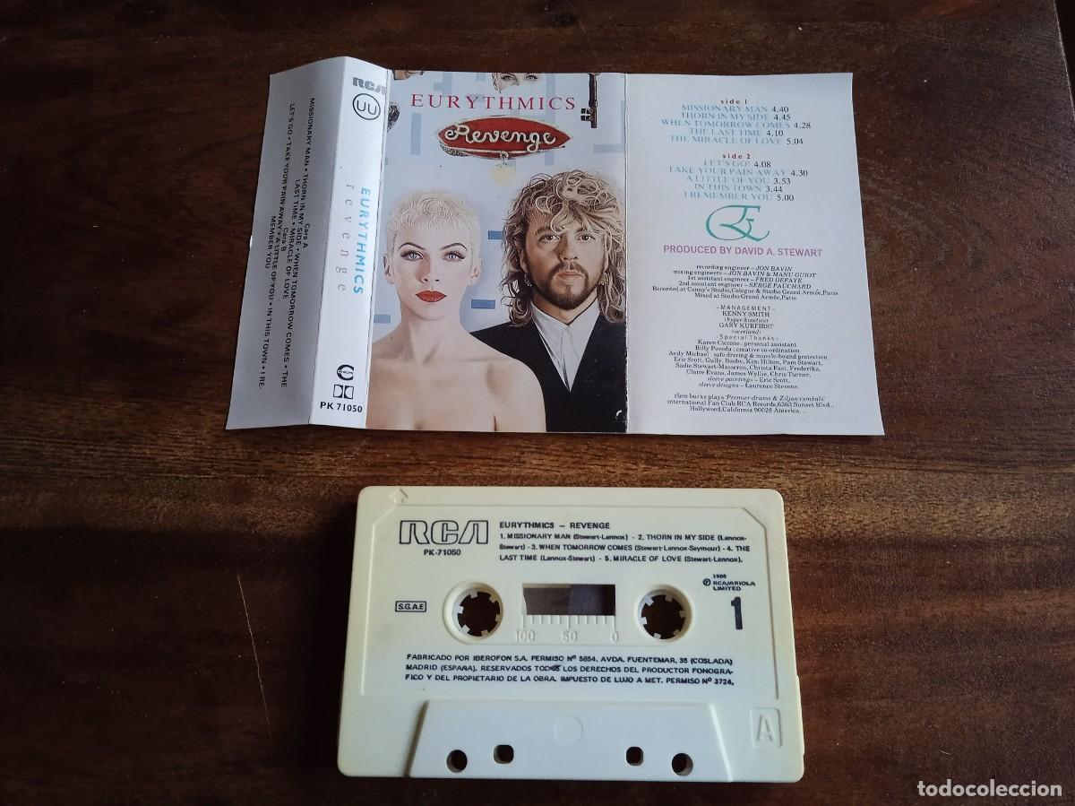 Casetes antiguos: Eurythmics - Revenge - Casette original RCA 1986 - Foto 4
