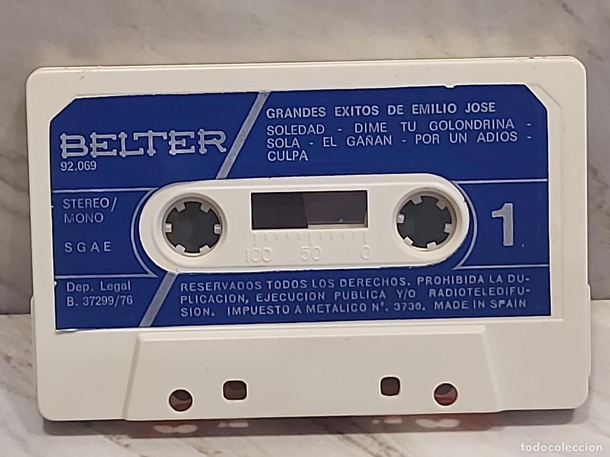 Casetes antiguos: EMILIO JOS&Eacute; / GRANDES &Eacute;XITOS / MC-BELTER-1976 / DE LUJO. - Foto 2