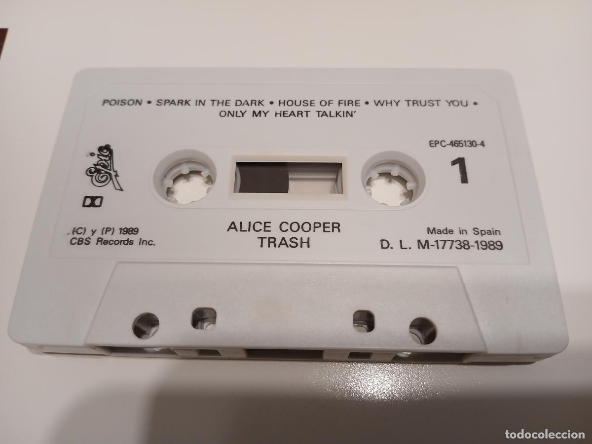Casetes antiguos: ALICE COOPER -TRASH- (1989) CASSETTE - Foto 4