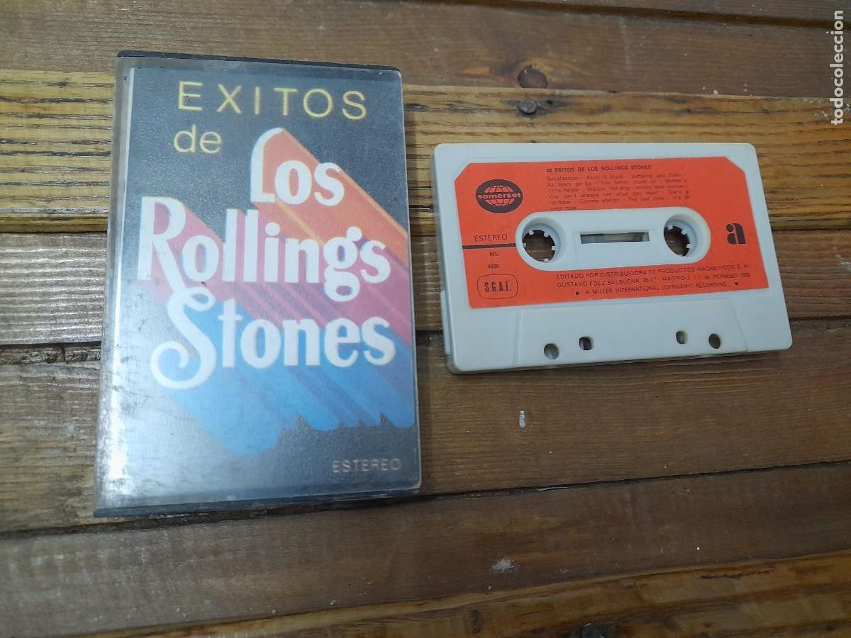 Casetes antiguos: Casete de m&uacute;sica &eacute;xitos de los Rolling Stones Rock - Foto 1