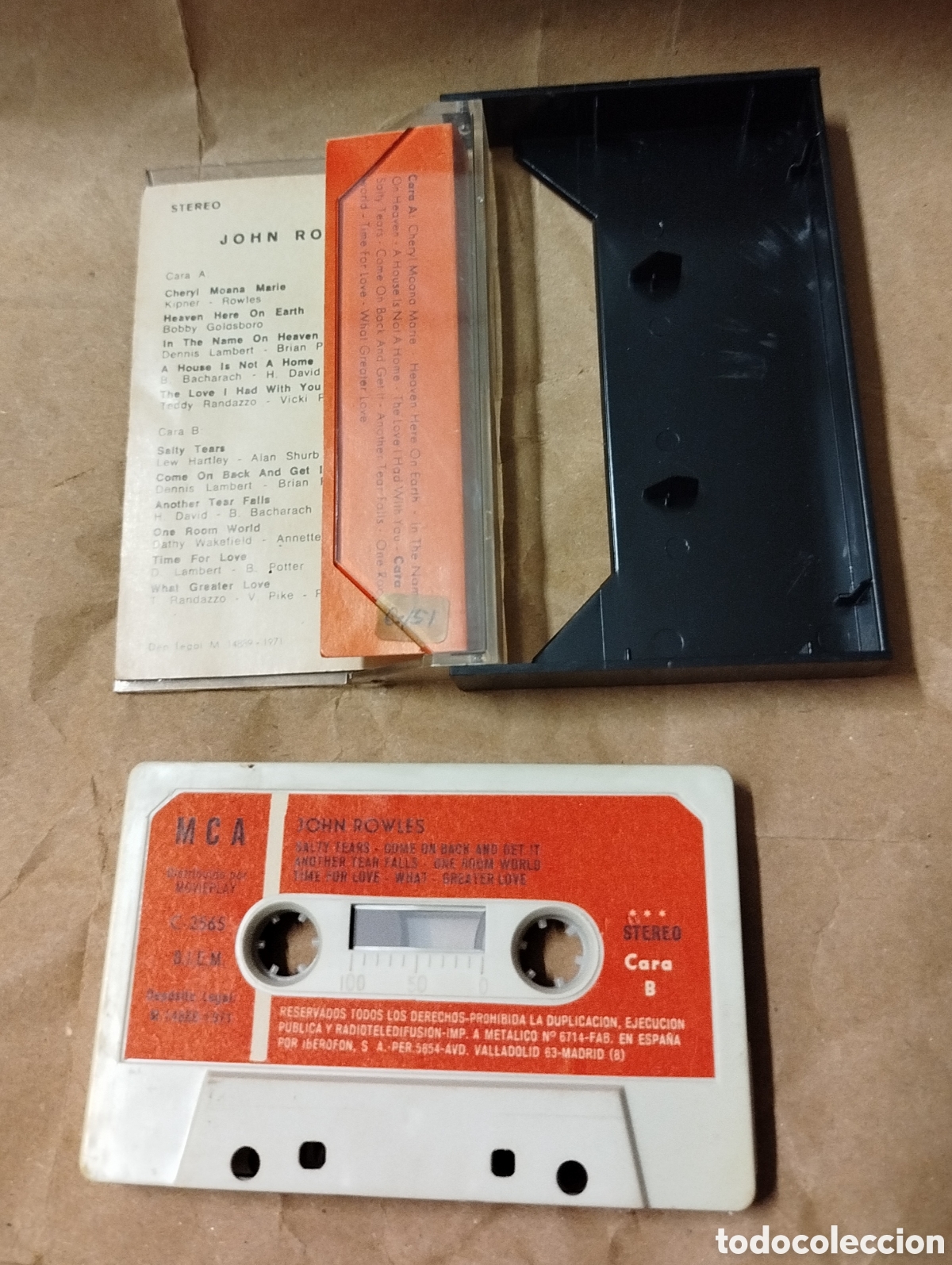 Casetes antiguos: John Rowles - John Rowles. CASSETTE - Foto 2