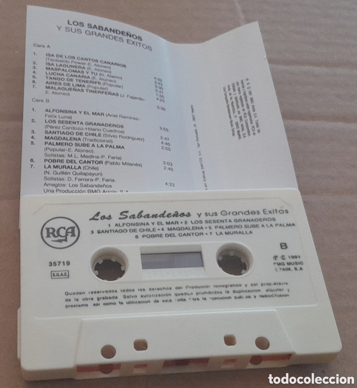 Casetes antiguos: LOS SABANDE&Ntilde;OS Y SUS GRANDES EXITOS - Foto 2